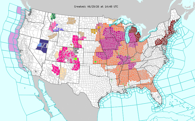 The beginning of heat alert issuance for many.