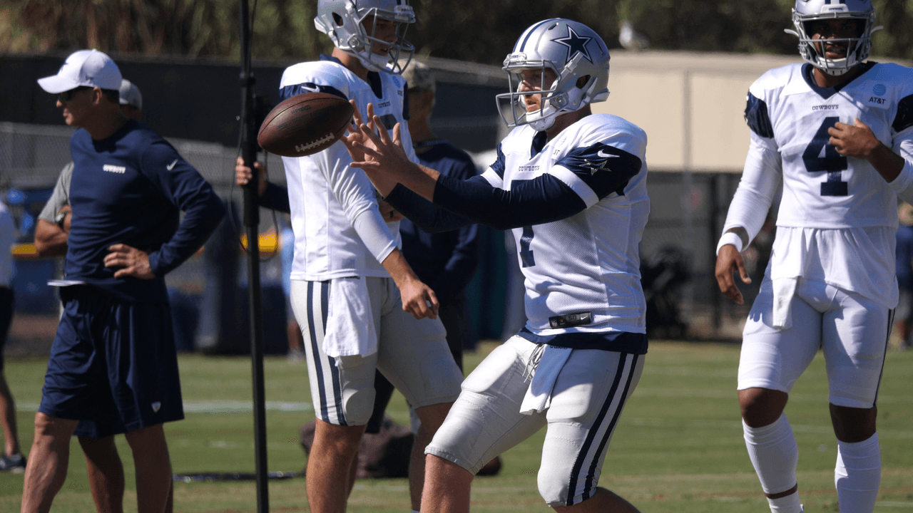 Cooper Rush catches a football. vlcsnap-2019-08-02-11h14m40s590