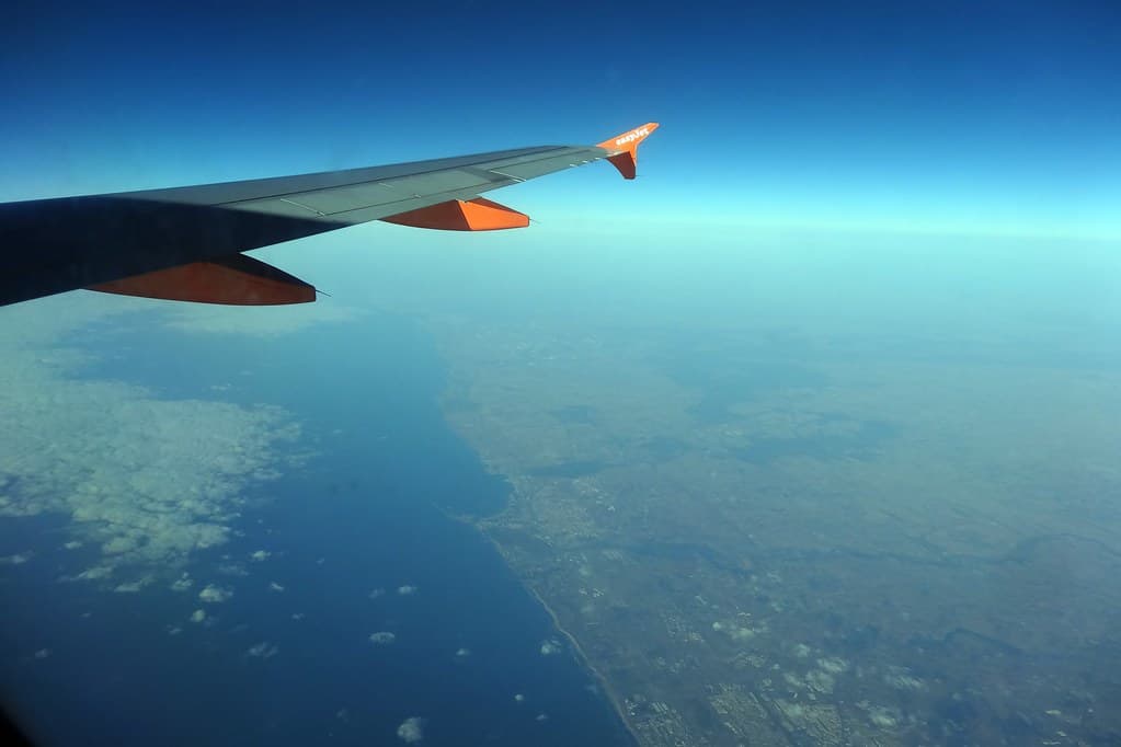 CASABLANCA FROM G-EZFZ A319 EASYJET FLIGHT RAK-CDG
