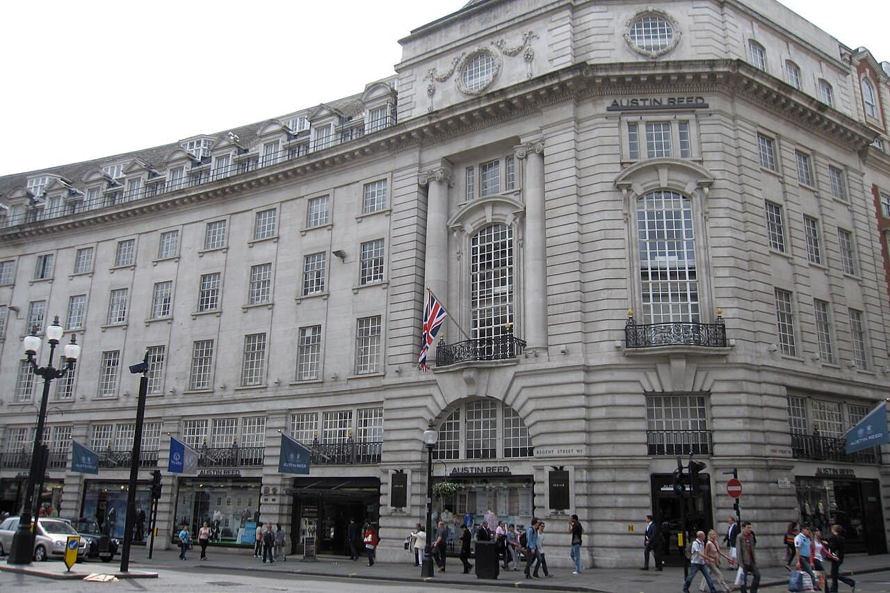 Austin Reed flagship store on 103-113 Regent Street in London.