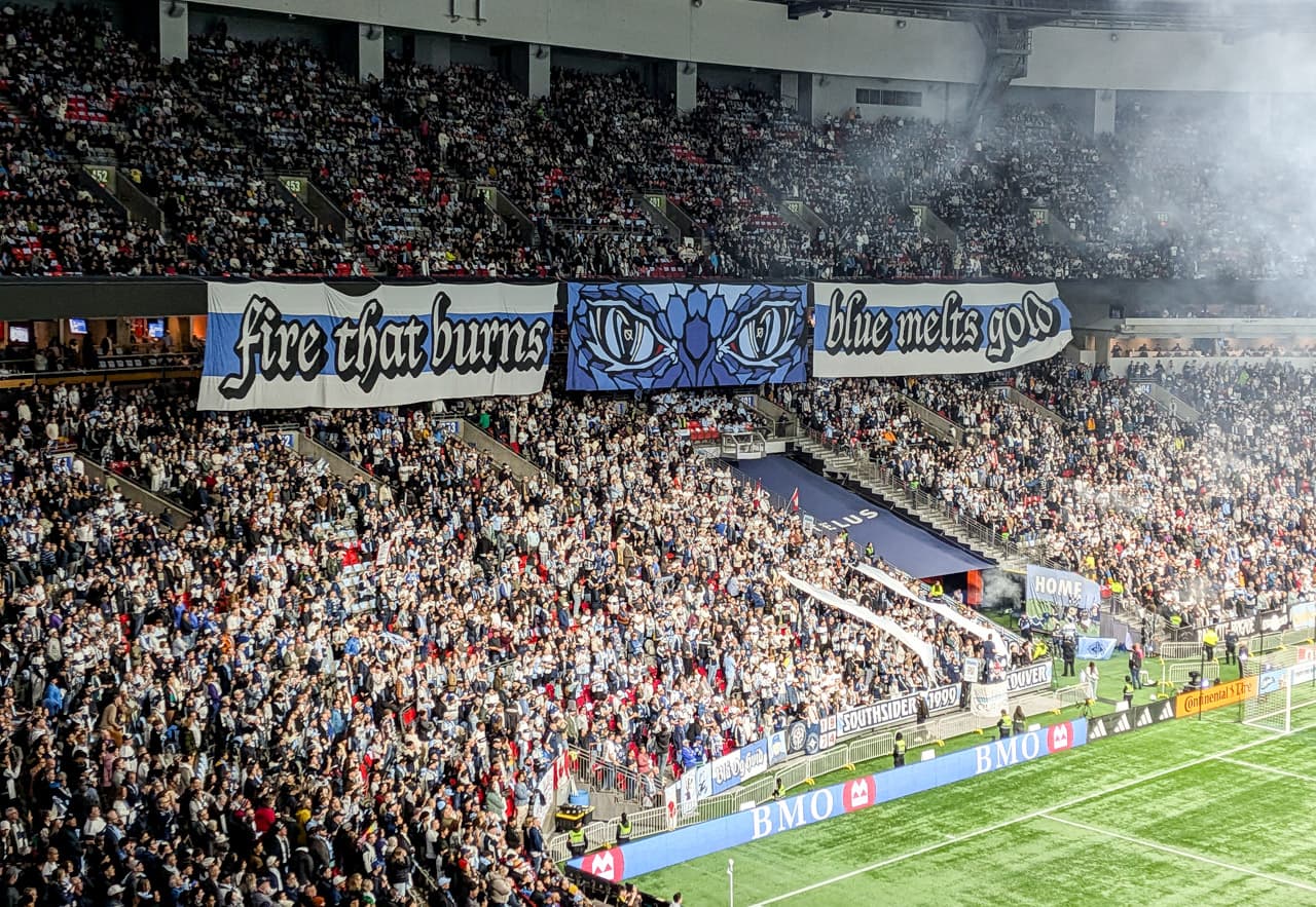 Tifo created by Vancouver Whitecaps Football Club supporters at home game vs LAFC, November 22nd, 2025