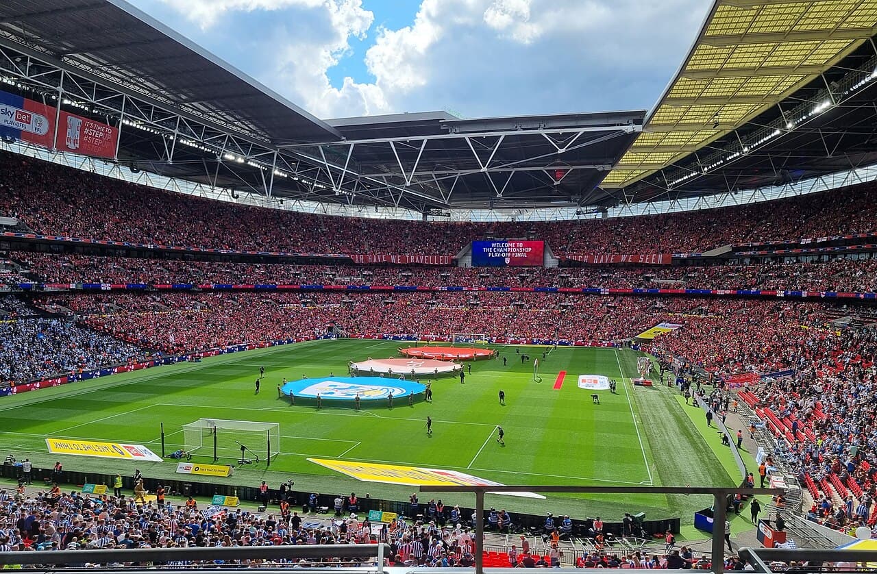 Nottingham Forest F.C. vs Huddersfield Town A.F.C. Play-Off Final 2021-22, photo taken before kick-off.