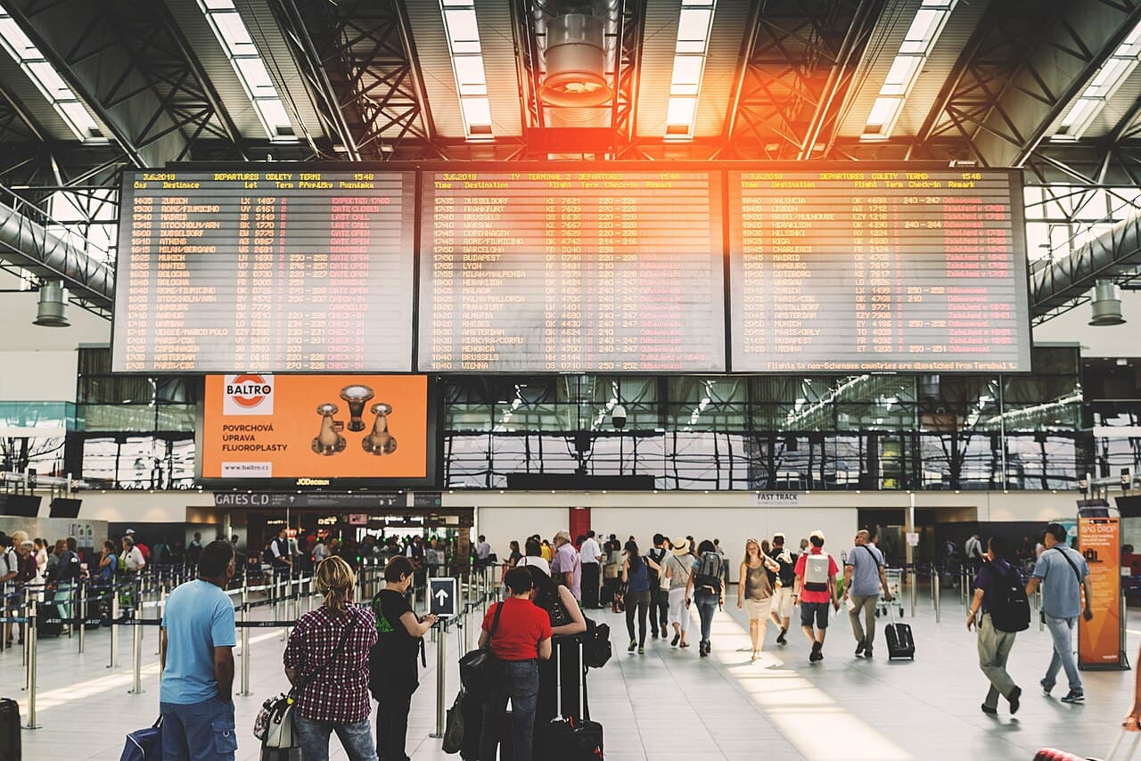 Prague Airport Flight Information Display