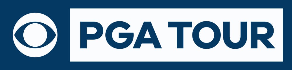 The current logo for CBS Sports' network television coverage of the Professional Golfers' Association (PGA) Tour.
