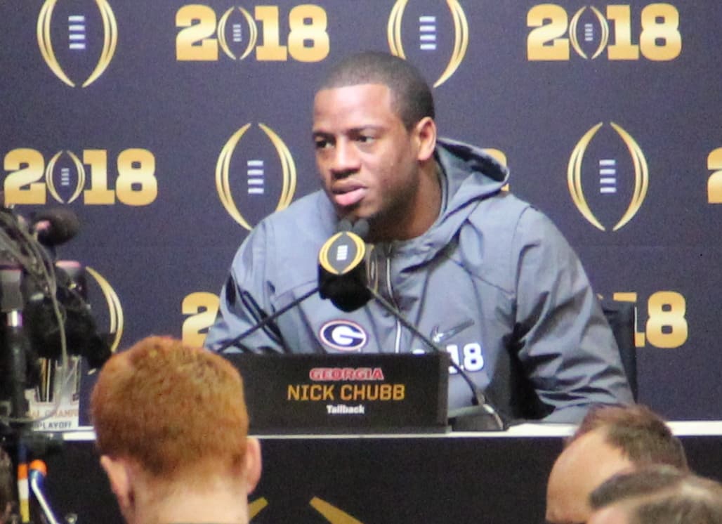 Nick Chubb in 2018