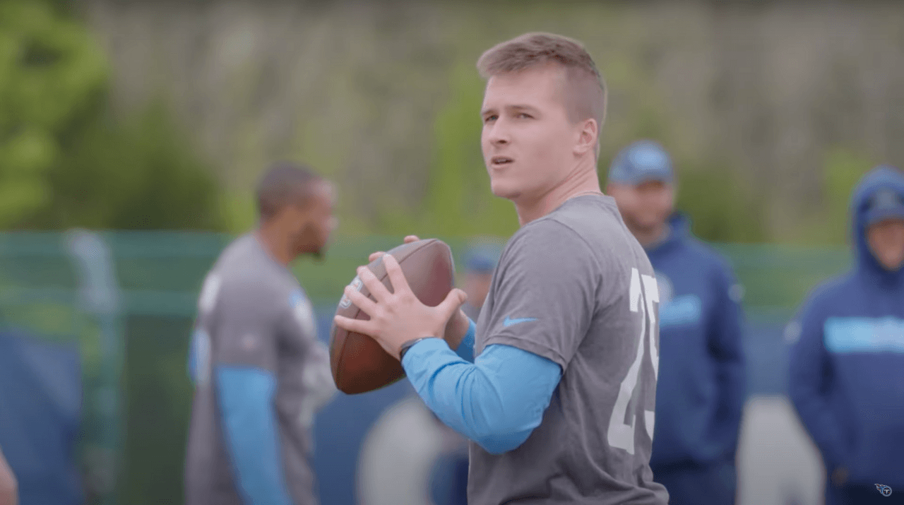 Western Kentucky Hilltoppers quarterback, Bailey Zappe, participating in a pro day visit hosted by the Tennessee…