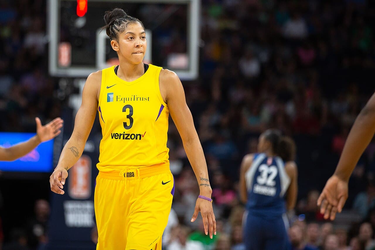 Los Angeles player Candace Parker during a game against the Minnesota Lynx