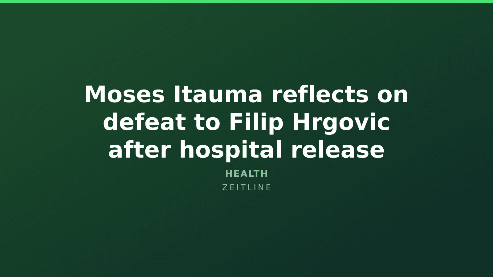 Moses Itauma reflects on defeat to Filip Hrgovic after hospital release — Zeitline cover graphic
