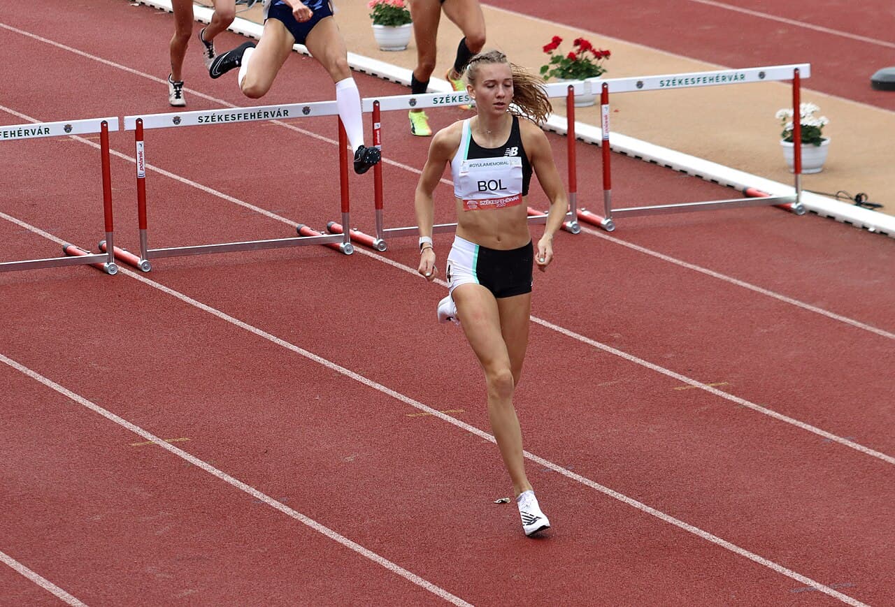 Femke Bol at the 2020 Gyulai Memorial in Szekesfehervar, Hungary