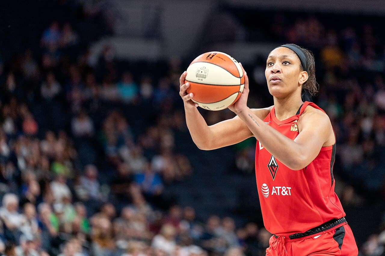 Minnesota Lynx vs Las Vegas Aces at Target Center in Minneapolis, MN on June 1 2019; the Aces won the game 80-75.…