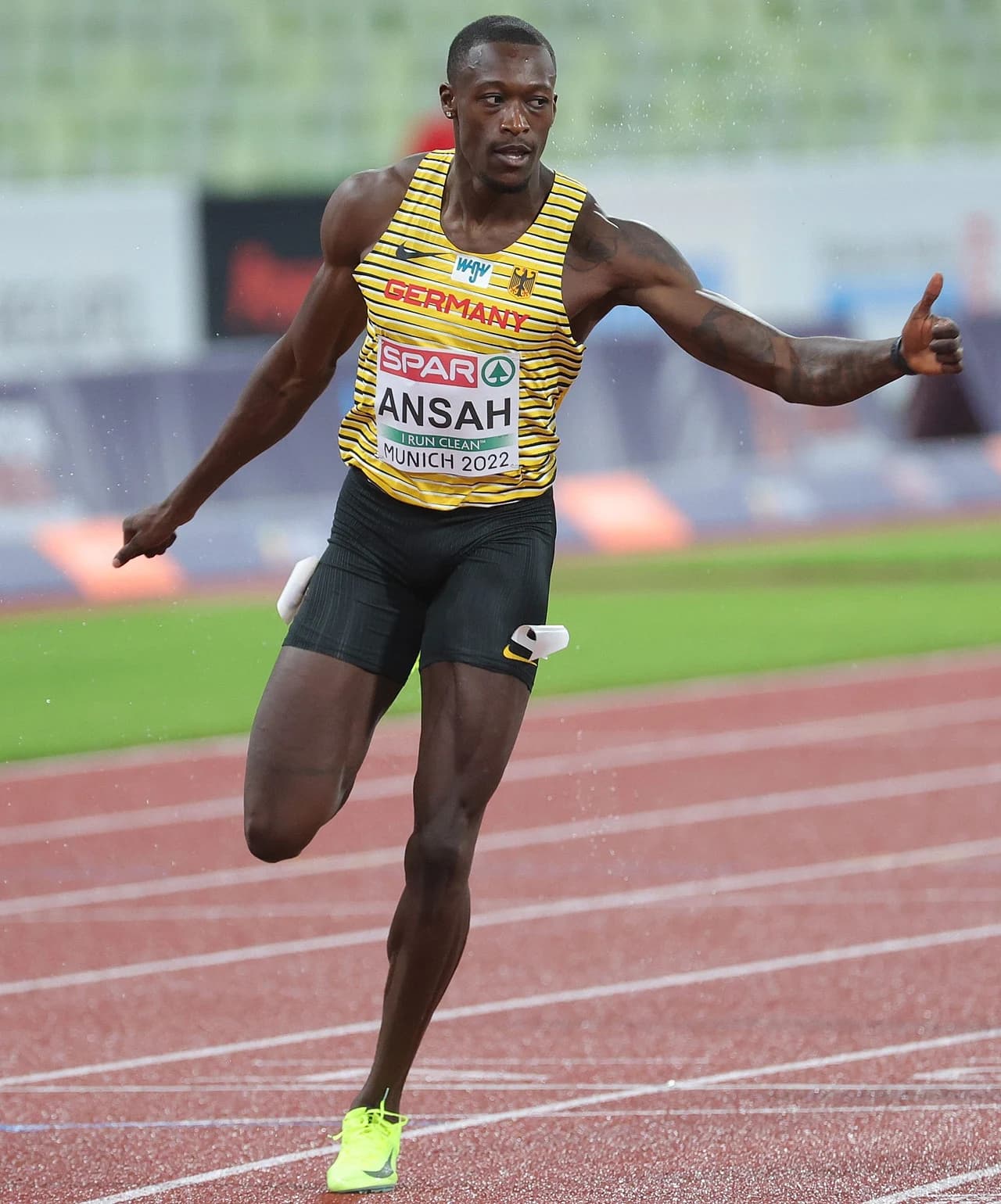 Semi Final of the Men's 200 metres at the European Athletics Championships during the European Championships Munich…