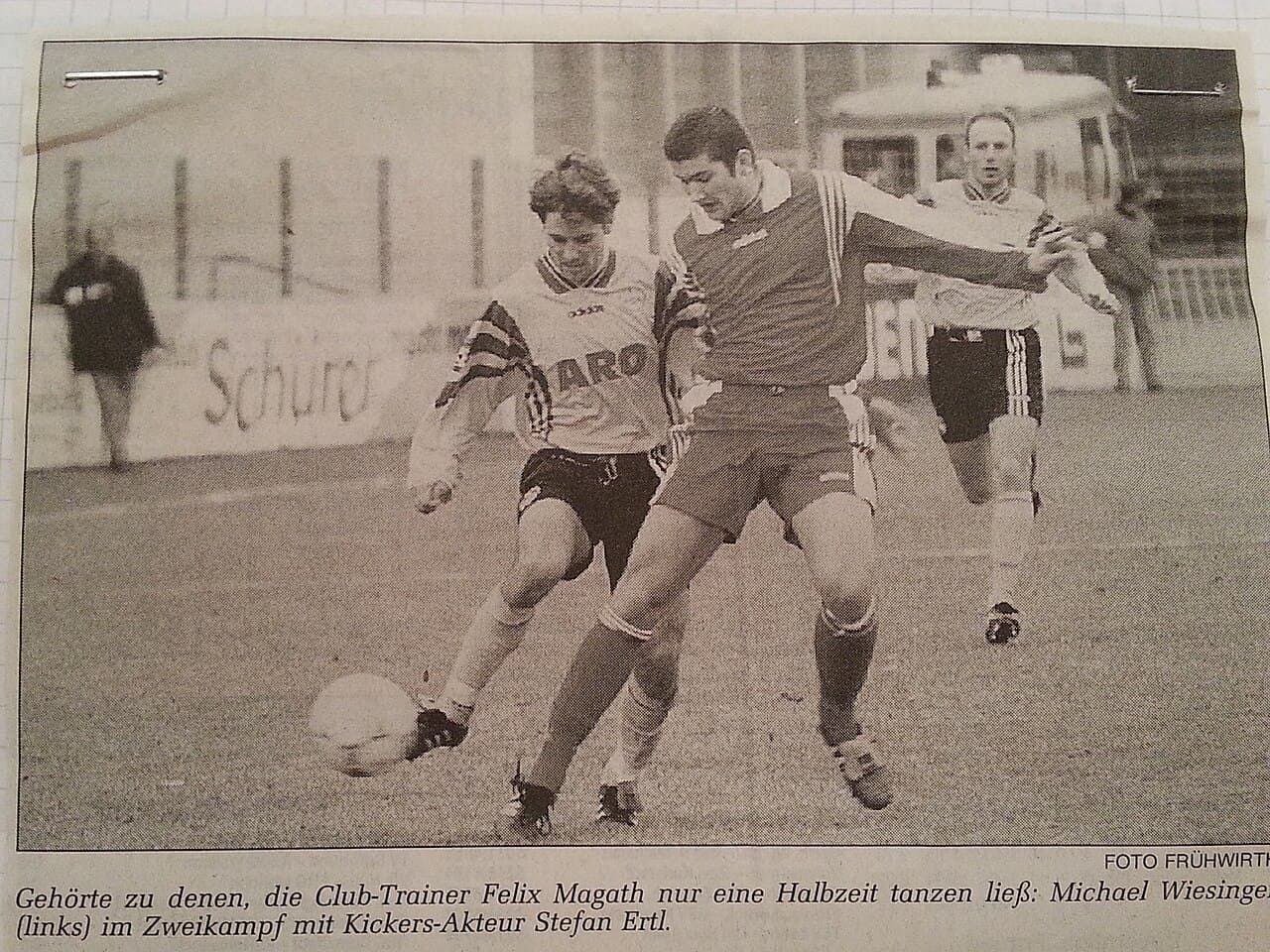 FC Würzburger Kickers - 1. FC Nürnberg 1999 Zweikampf Stefan Ertl und Michael Wiesinger