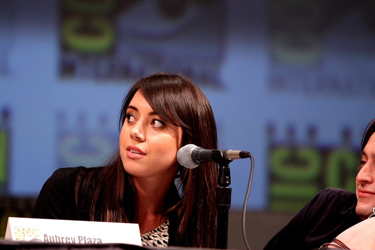 Actress Aubrey Plaza on the Scott Pilgrim vs. the World panel at the 2010 San Diego Comic Con in San Diego,…