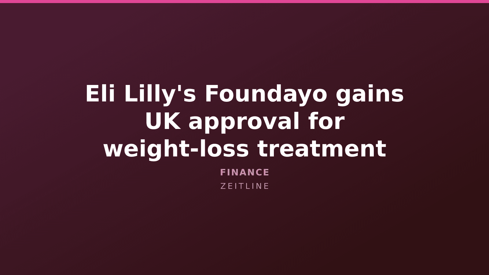 Eli Lilly's Foundayo gains UK approval for weight-loss treatment — Zeitline cover graphic
