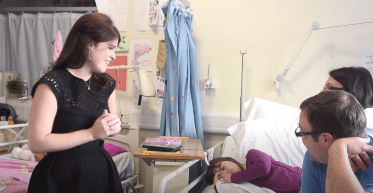 Princess Eugenie visiting the Royal National Orthopaedic Hospital in 2011.