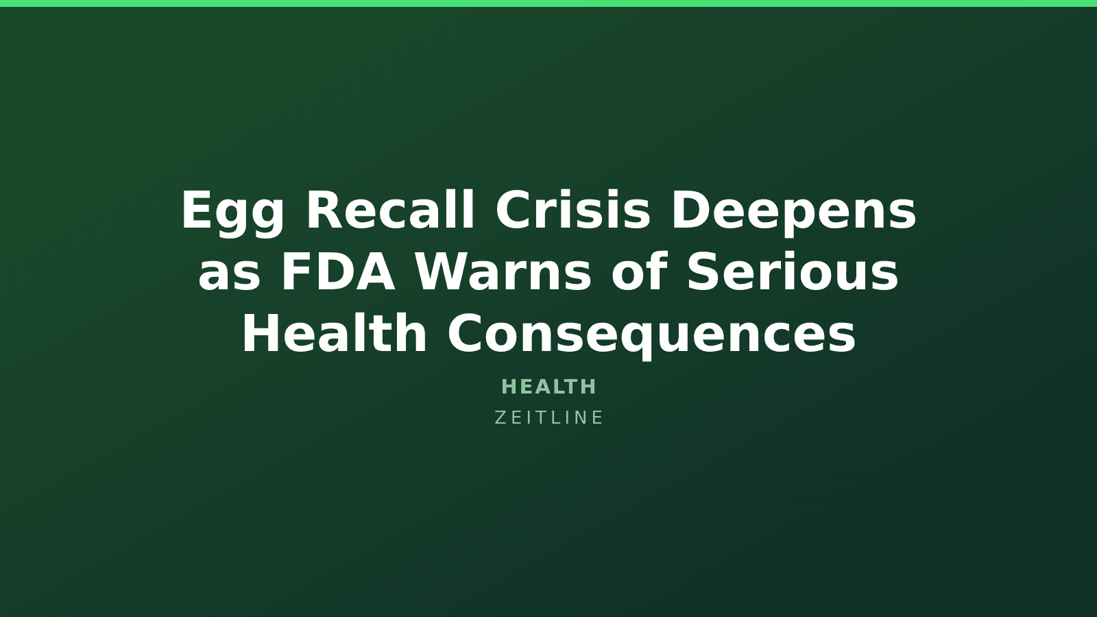 Egg Recall Crisis Deepens as FDA Warns of Serious Health Consequences — Zeitline cover graphic