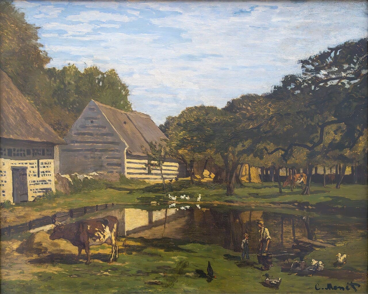 Cour de ferme en Normandie - Claude Monet