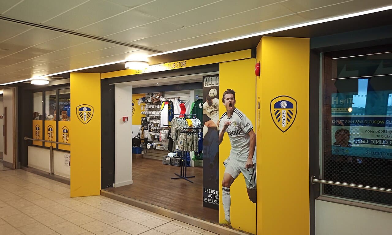 Leeds United Shop, Leeds Bradford Airport (23rd May 2023)
