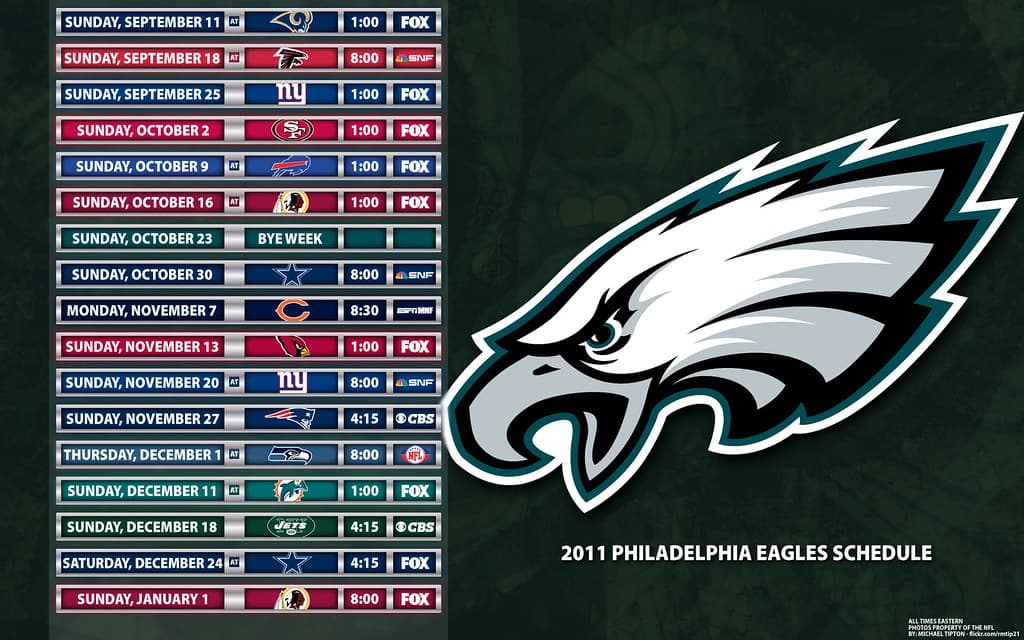 2011 Philadelphia Eagles Schedule Logo