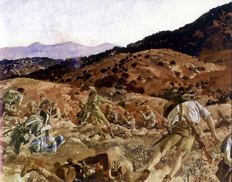 The charge of the 3rd Light Horse Brigade at the Nek 7 August 1915.jpg