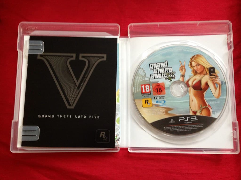 GTA5 GTAV Grand Theft Auto Five by Rockstar Games PS3 Manual & Disc