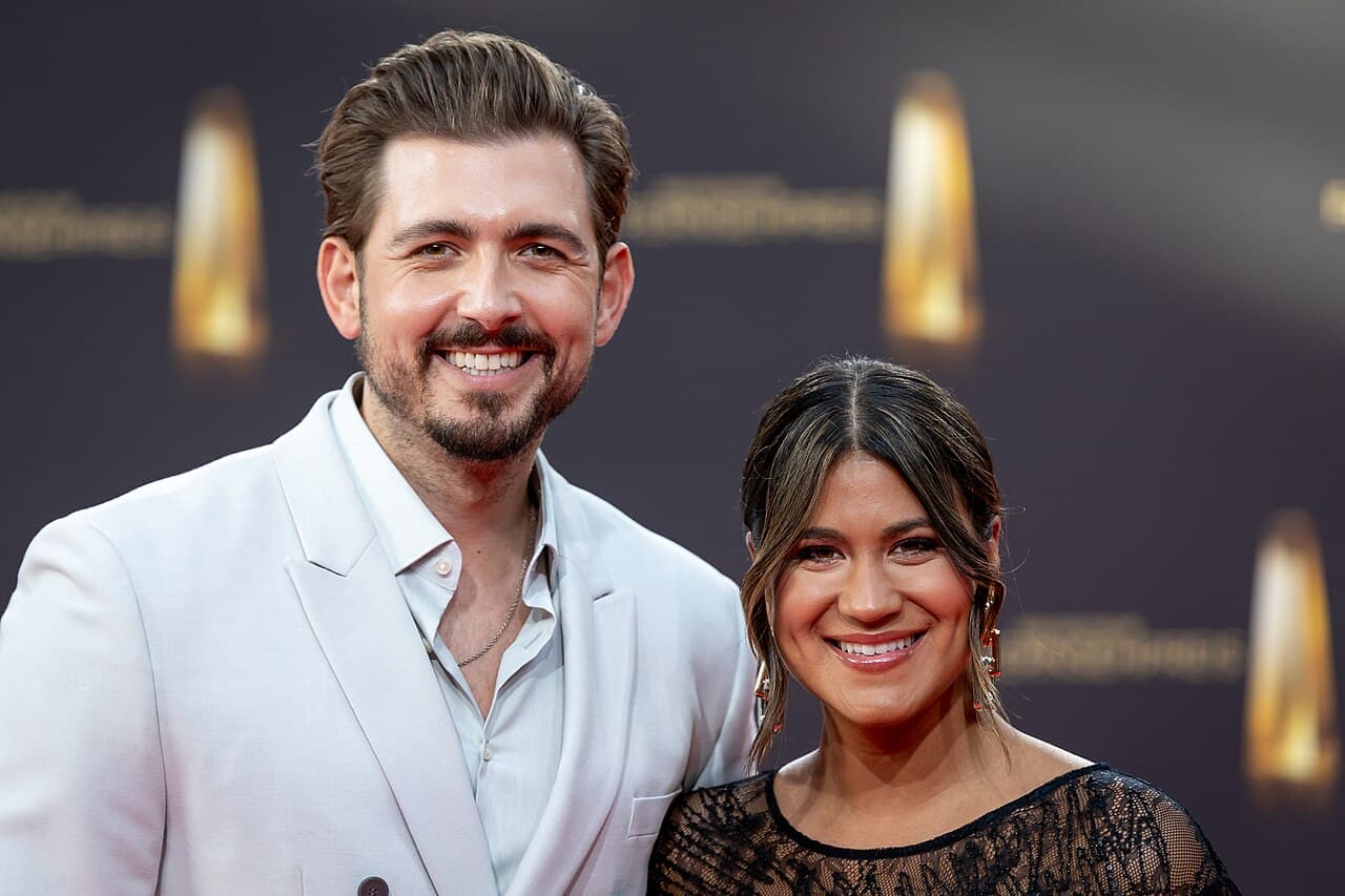 Christian Wackert and Stephanie Brungs attending German TV-Awards 2023 at 2023-09-28