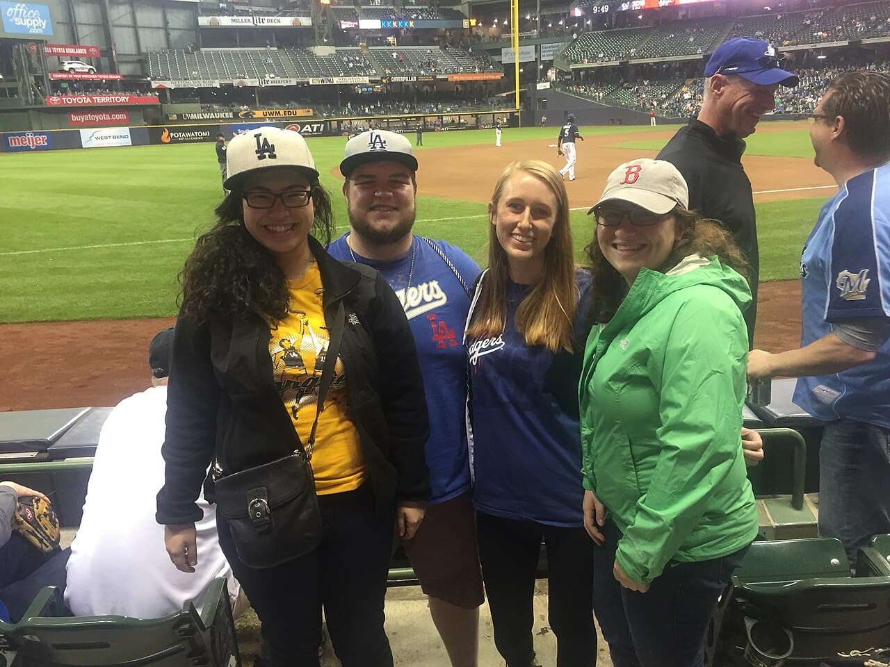 MReilly51 and friends at the Los Angeles Dodgers vs. Milwaukee Brewers game at Miller Park in mid 2015