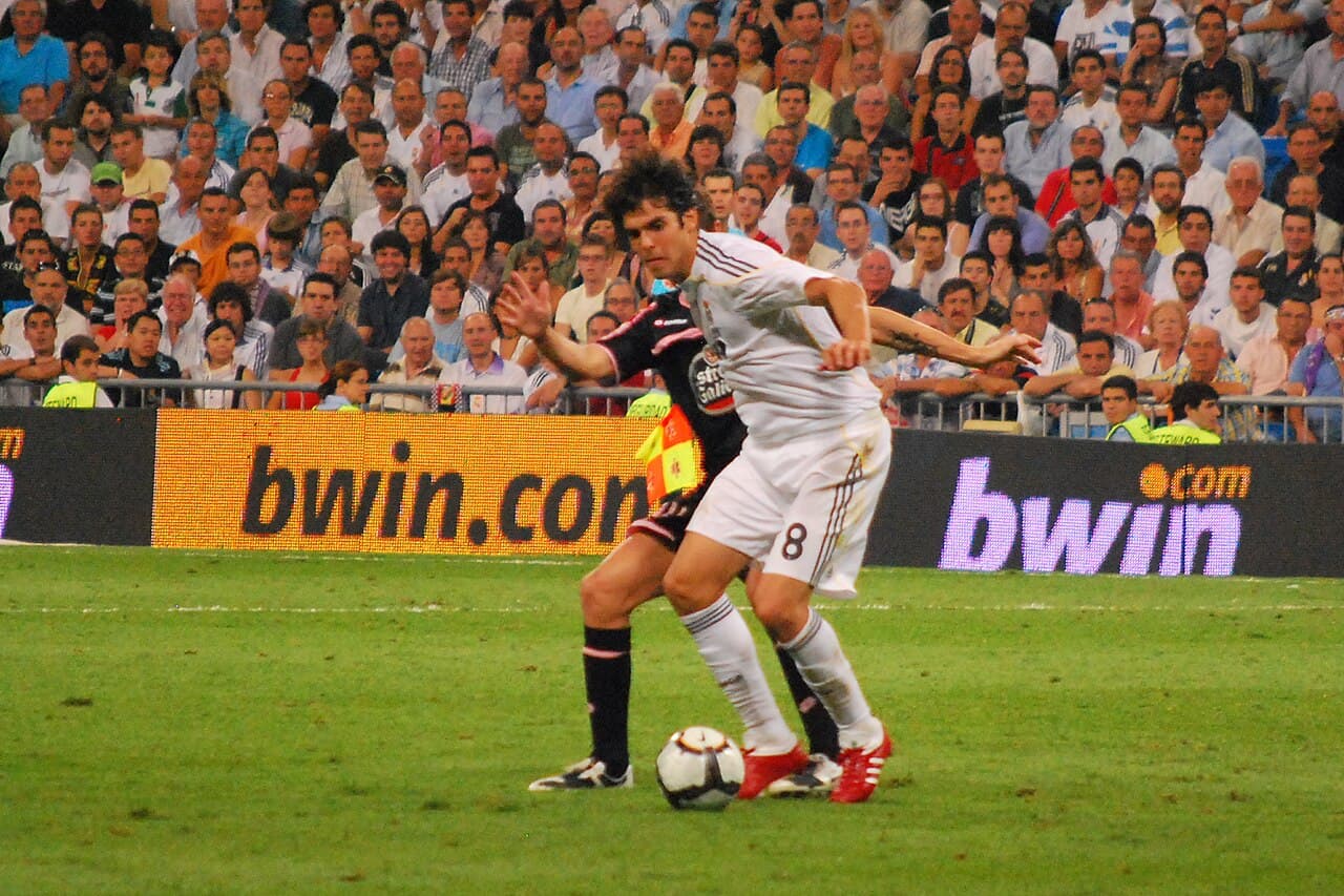 Kaká in action during Real Madrid CF-Real Sociedad, 29 August 2009