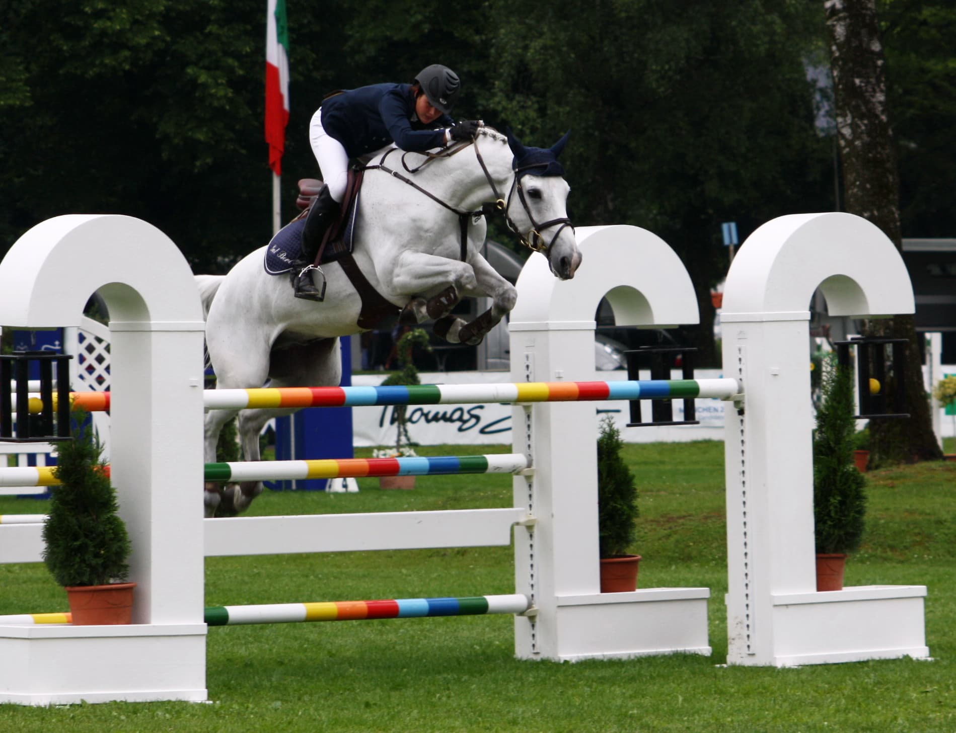 Springreiten Katrin Eckermann auf Carlson Pferd International 2011